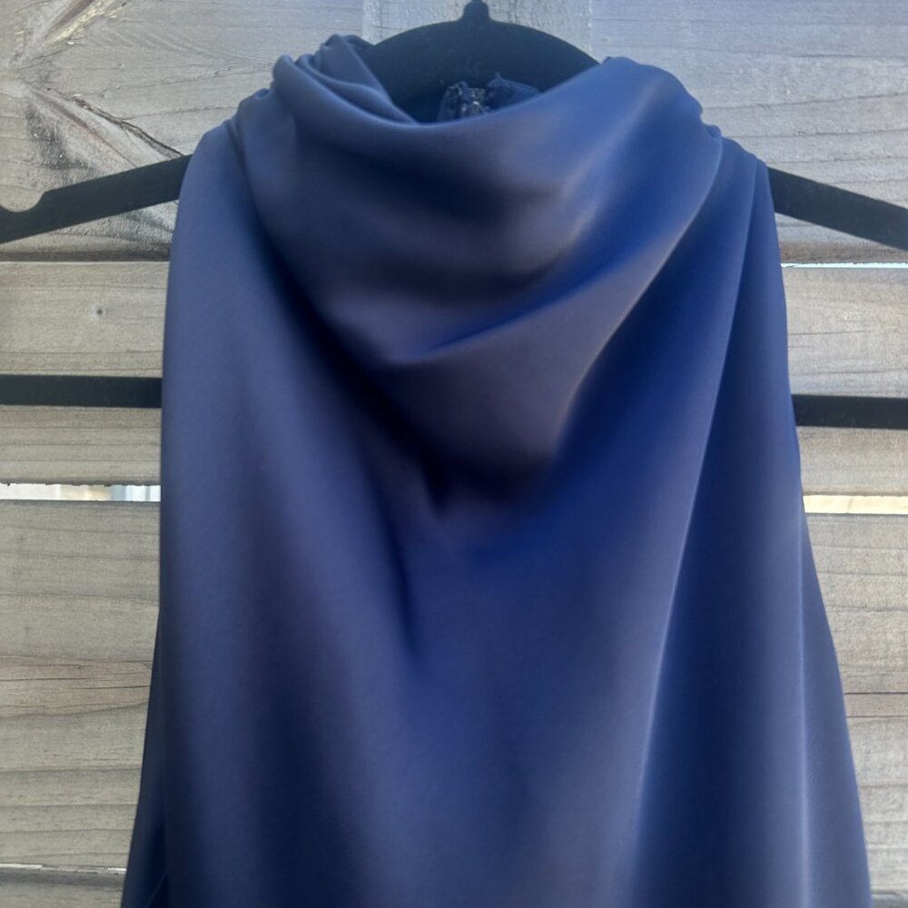 Ted Baker High Cowl Neck Elegant Maxi Dress Wedding Bridesmaid Navy - 4 - Picture 2 of 5